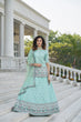 Load image into Gallery viewer, Sky Blue Color Gota Patti Work Designer Lehenga Suit Clothsvilla