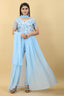 Sky Blue Salwar Suit in Georgette with Embroidery Work Clothsvilla