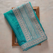 Load image into Gallery viewer, Turquoise Blue Saree In Art Silk With Sequence Work Clothsvilla