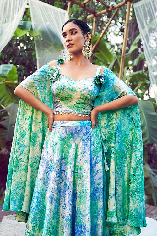 Sky Elegant Printed Lehenga Choli with Stylish Dupatta Collection ClothsVilla.com