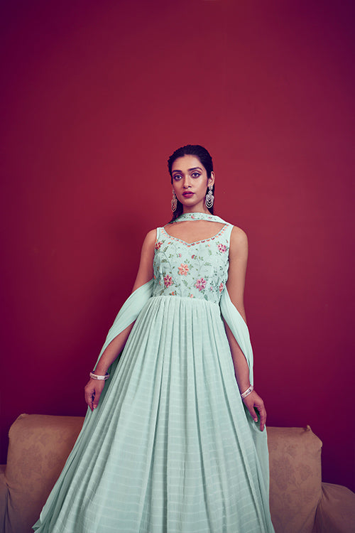Find Elegant Georgette designer gown for women by My collection near me |  Patti (Tarn Taran), Tarn Taran, Punjab | Anar B2B Business App