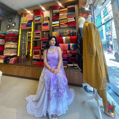 Sleeveless Sequins Work Pink Palazzo Suit Set Clothsvilla