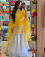 Sleeveless Sequins Work Yellow Palazzo Suit Set Clothsvilla