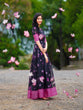 Load image into Gallery viewer, Wine Color Soft Cotton Gown With Print And Weaving Border Work Clothsvilla