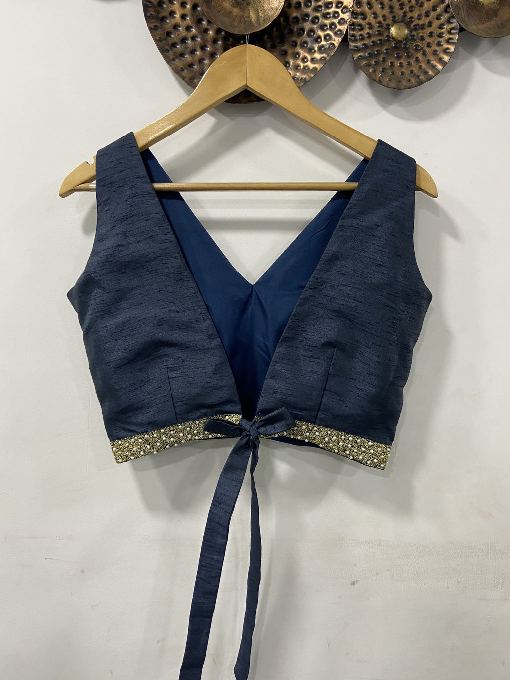 Soft Net Navy Blue Plain Ruffle Lehenga Choli Clothsvilla