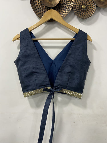 Soft Net Navy Blue Plain Ruffle Lehenga Choli Clothsvilla