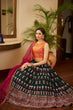 Load image into Gallery viewer, Soft Net Lehenga Choli With Heavy Embroidery Work And Soft Net Dupatta With Lace Border For Women ClothsVilla
