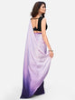 Load image into Gallery viewer, Stunning Purple and White Satin ready to Wear Saree ClothsVilla