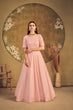 Load image into Gallery viewer, Stunning Peach Color Soft Net Base Fancy Work Designer Gown ClothsVilla