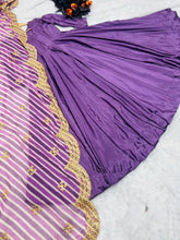 Load image into Gallery viewer, Stunning Purple Color Silk Gown With Work Dupatta Clothsvilla