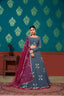Stunning Steel Blue Color Georgette Base Mirror Work Lehenga Choli ClothsVilla
