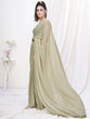 Load image into Gallery viewer, Stylish Beige Pre-Stitched Blended Silk Saree ClothsVilla