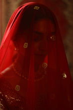 Load image into Gallery viewer, Sublime Red Sequins Embroidered Net Semi Stitched Bridal Lehenga ClothsVilla