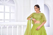 Load image into Gallery viewer, Superb Light Green Thread Embroidery Festive Wear Lehenga Choli ClothsVilla