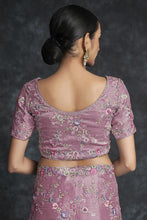 Load image into Gallery viewer, Organza Trendy Pink Wedding Saree Clothsvilla