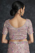 Load image into Gallery viewer, Organza Embroidered Traditional Saree In Peach Color Clothsvilla