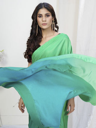 Teal Green Lycra Based Saree ClothsVilla