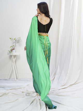 Teal Green Lycra Based Saree ClothsVilla