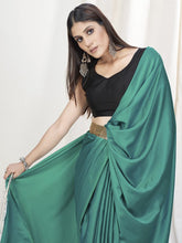 Load image into Gallery viewer, Teal Green Pre-Stitched Blended Silk Saree ClothsVilla