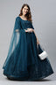 Teal Blue Traditional Exclusive Embroidered Lehenga Choli Collection ClothsVilla.com