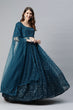 Load image into Gallery viewer, Teal Blue Traditional Exclusive Embroidered Lehenga Choli Collection ClothsVilla.com