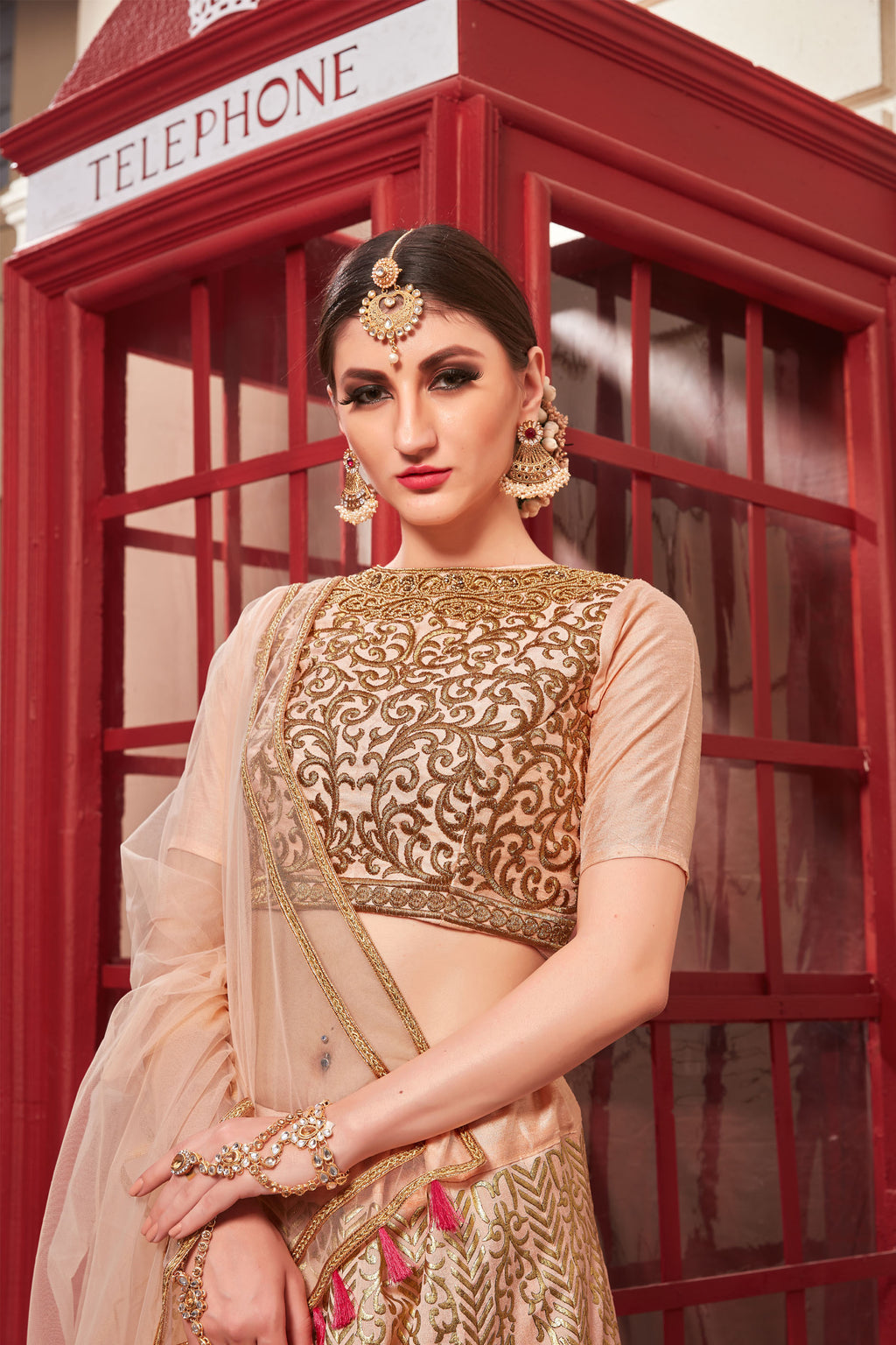 Thai Silk Salmon Pink Color Lehenga Choli With Handwork Blouse For Women Wedding, Party Wear, Ethic Wear, Traditional Wear Chaniya Choli ClothsVilla