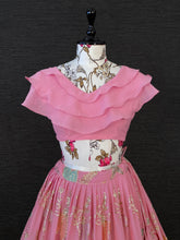 Load image into Gallery viewer, Pink Color Thread And Sequins Embroidery Work Georgette Crop-Top Clothsvilla