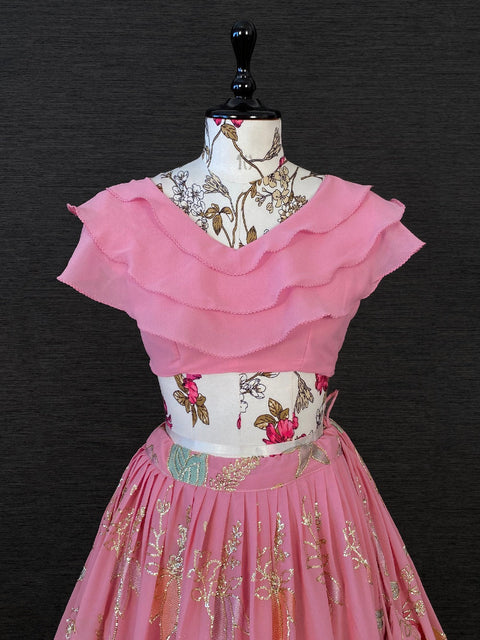 Pink Color Ready Made Georgette Blouse Clothsvilla Main image