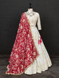 Load image into Gallery viewer, White Color Sequins And Thread Embroidery Work Georgette Lehenga Choli With Muslin Silk Dupatta Clothsvilla