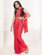 Load image into Gallery viewer, Tomato Red Ready to Wear One Minute Lycra Saree ClothsVilla
