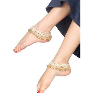 Traditional Heavy Bridal Anklets Alloy Anklet (Pack of 2) ClothsVilla