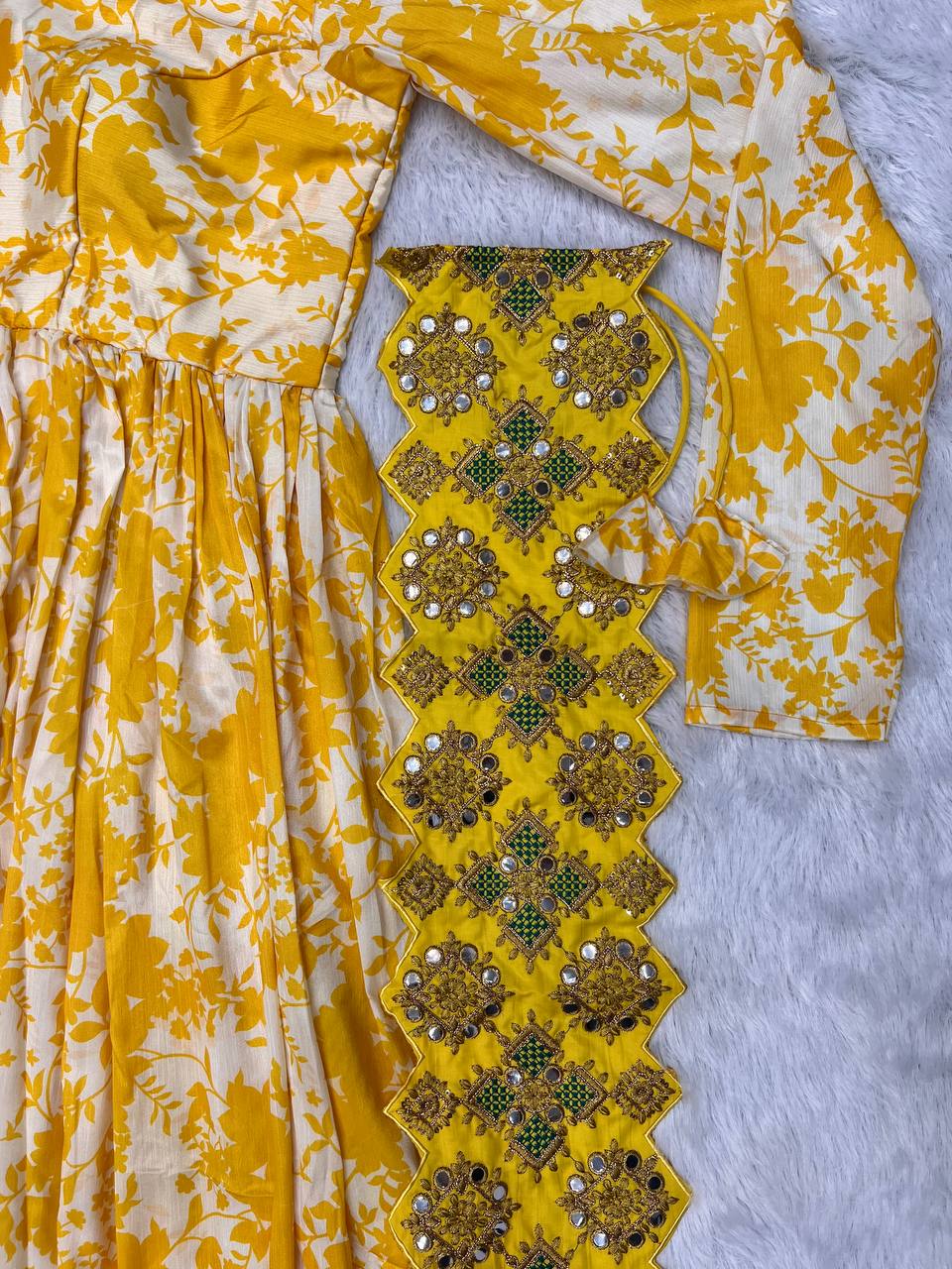 Traditional Yellow Gown For Haldi Ceremony Clothsvilla