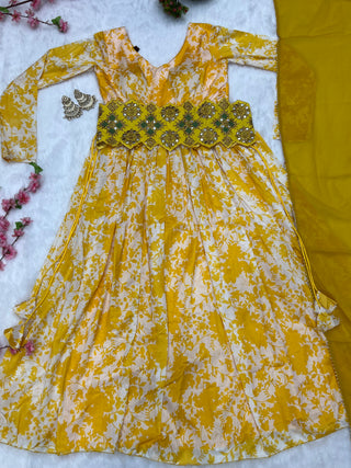 Traditional Yellow Gown For Haldi Ceremony Clothsvilla