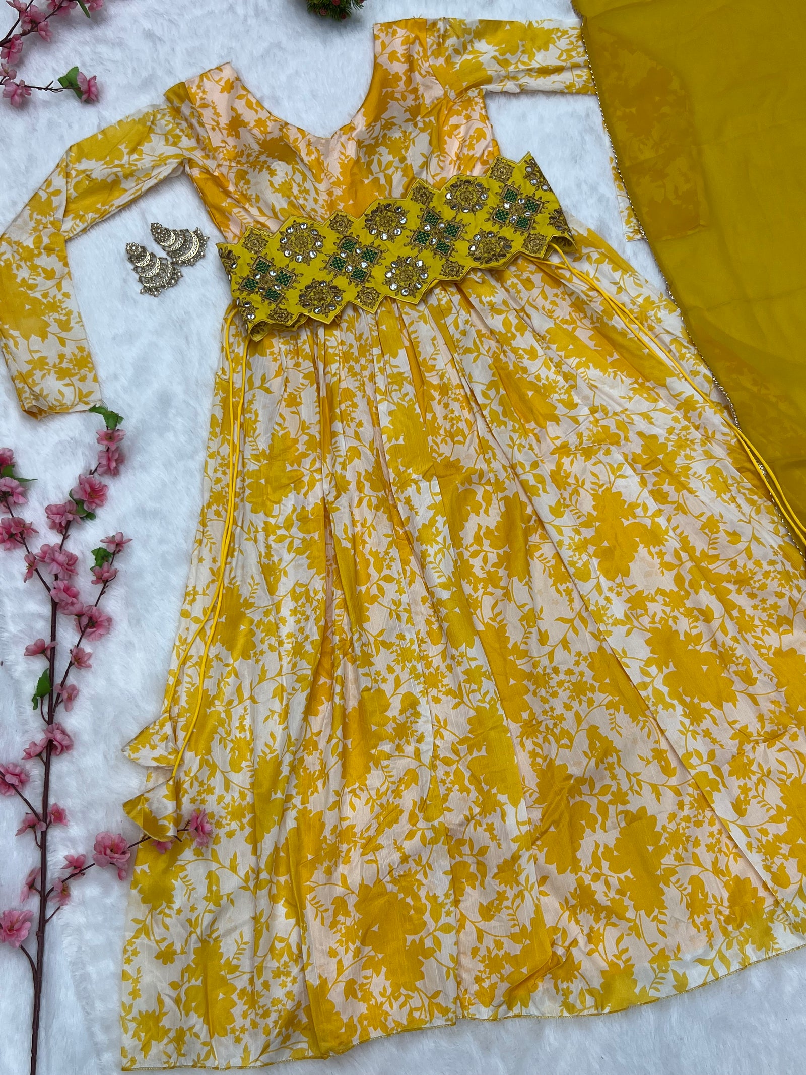 Traditional Yellow Gown For Haldi Ceremony Clothsvilla