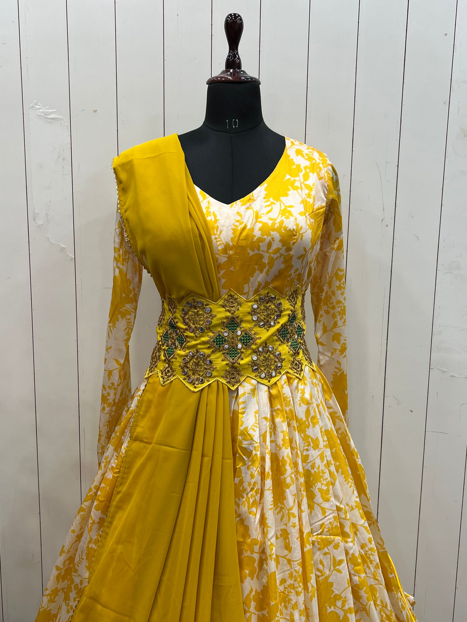 Traditional Yellow Gown For Haldi Ceremony Clothsvilla