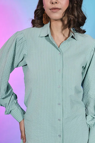 Trendy Collection Sky Color Self Design Co-Ords Set ClothsVilla