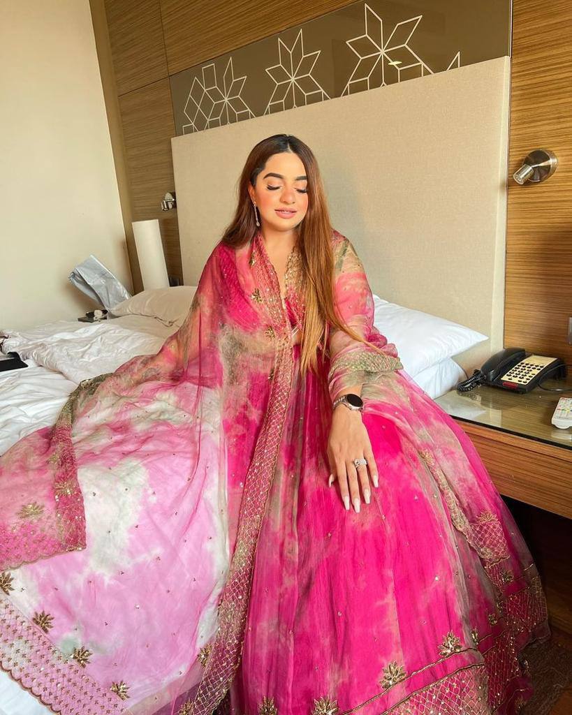 Trendy Pink Color Organza Silk Lehenga Choli Clothsvilla