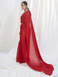 Load image into Gallery viewer, True Red Ready to Wear One Minute Lycra Saree ClothsVilla