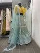 Load image into Gallery viewer, Turquoise Lehenga Choli in Organza With Thread And Sequence Work Clothsvilla