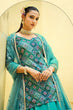 Load image into Gallery viewer, Turquoise Blue Chinon Silk Sequins Embroidered Work Lehenga Choli ClothsVilla.com