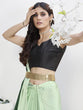 Load image into Gallery viewer, Two-Toned Green Lycra Based Saree ClothsVilla
