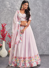Load image into Gallery viewer, Unique Light Pink Embroidery Georgette Lehenga Choli ClothsVilla
