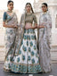 Botanical Flower Butta Printed Lehenga with Heavily Embroidered Blouse ClothsVilla