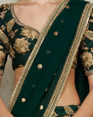 Adorable Dark Green Colored Bridal Wear Designer Embroidered Lehenga choli ClothsVilla