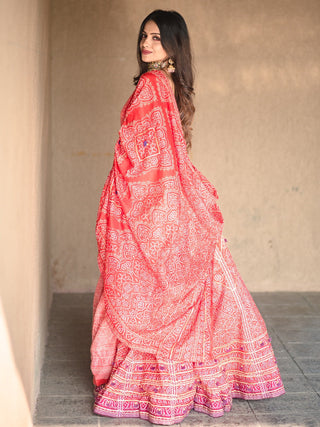 Yellow Color Gota Patti & Tassels Work Bandhani Printed Vaishali Silk Lehenga Choli With Dupatta Clothsvilla