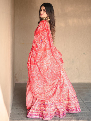 Yellow Color Gota Patti & Tassels Work Bandhani Printed Vaishali Silk Lehenga Choli With Dupatta Clothsvilla