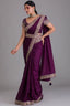 Wine Color Wonderful Sequins Work Saree In Art Silk Fabric Clothsvilla