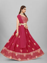 Load image into Gallery viewer, Wedding-ready Maroon Cotton Lehenga Choli Ensemble Clothsvilla