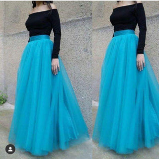 Lehenga Choli in Velvet and Net Sky-Blue Skirt and Black Top for Party ClothsVilla