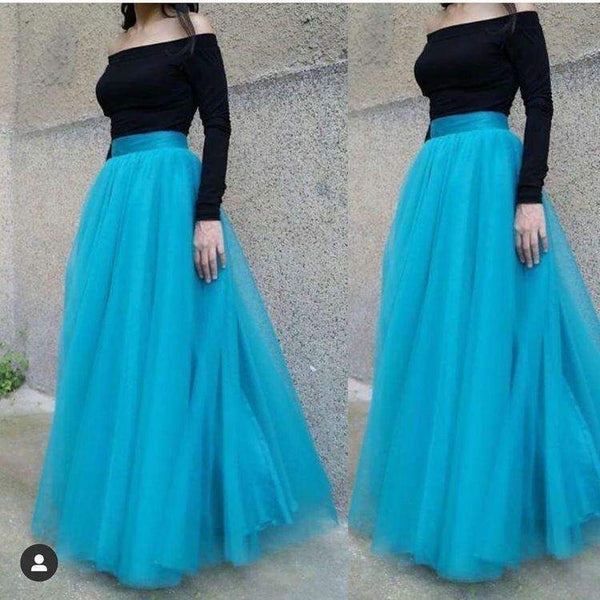 Lehenga Choli in Velvet and Net Sky-Blue Skirt and Black Top for Party ClothsVilla
